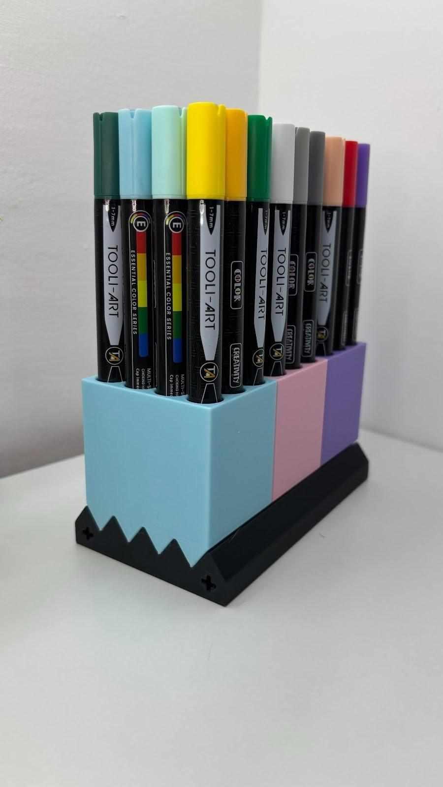 3D Utskrift - 3D Design -3dbutik.se Modulär och anpassningsbar skrivbordsmarkör/pennor-organisatör..