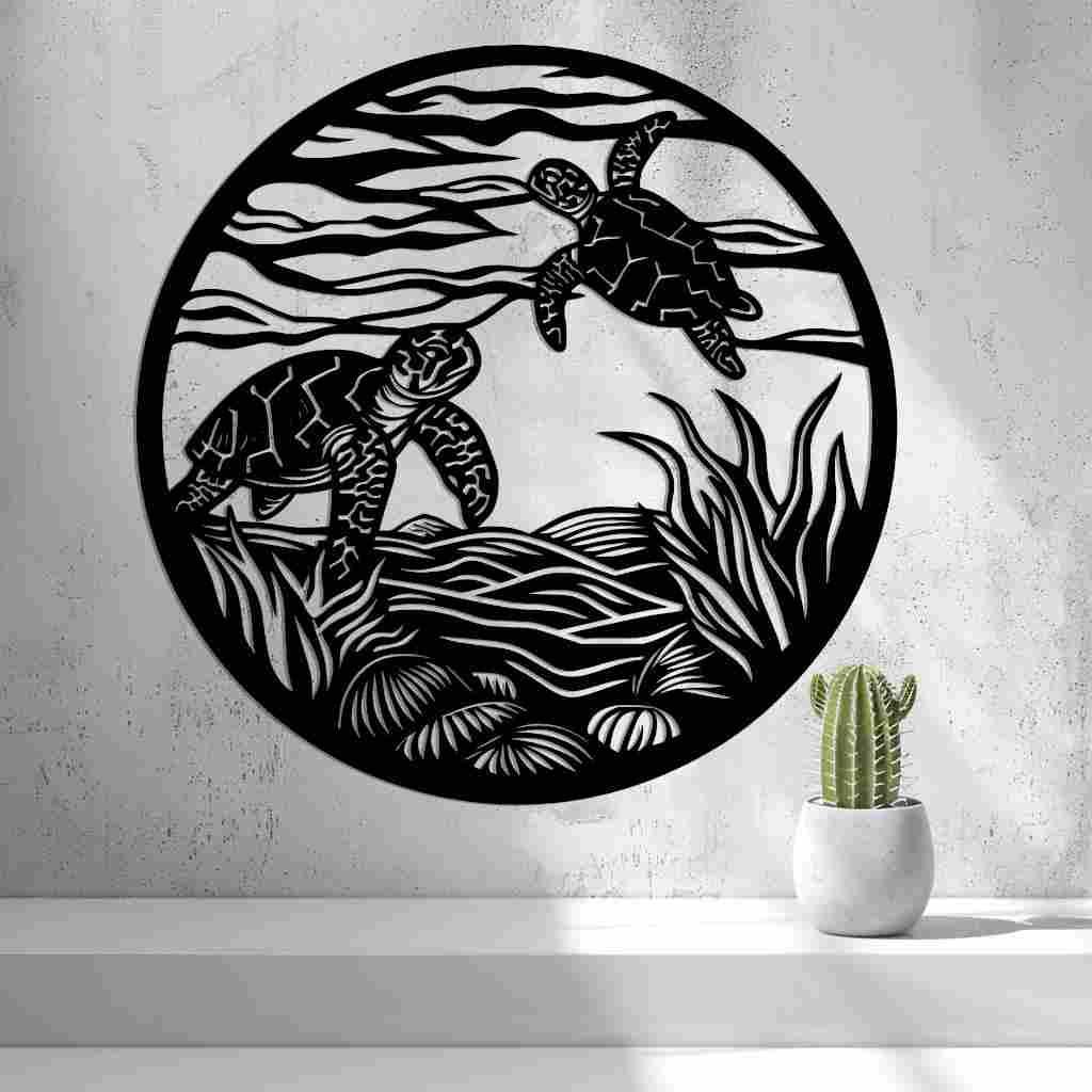 2D-sköldpaddor i havet Design by: 2D Arts.. - 3dbutik.se