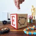 3D Utskrift - 3D Design -3dbutik.se Alfabetkubens Spargris..