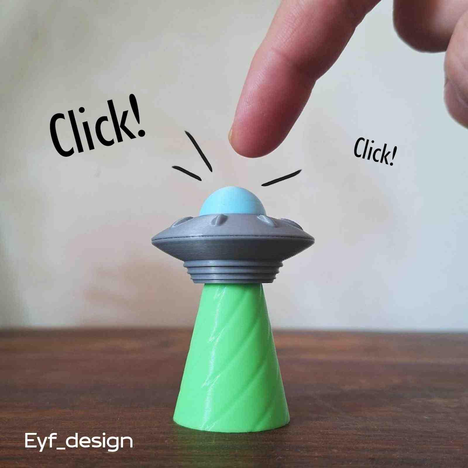 UFO Clicker Fidet-leksak Design by: Eyf_Design Licenstyp: HiveCommunity. - 3dbutik.se