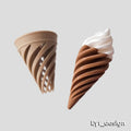 3D Utskrift - 3D Design -3dbutik.se Spiralglasstrut..