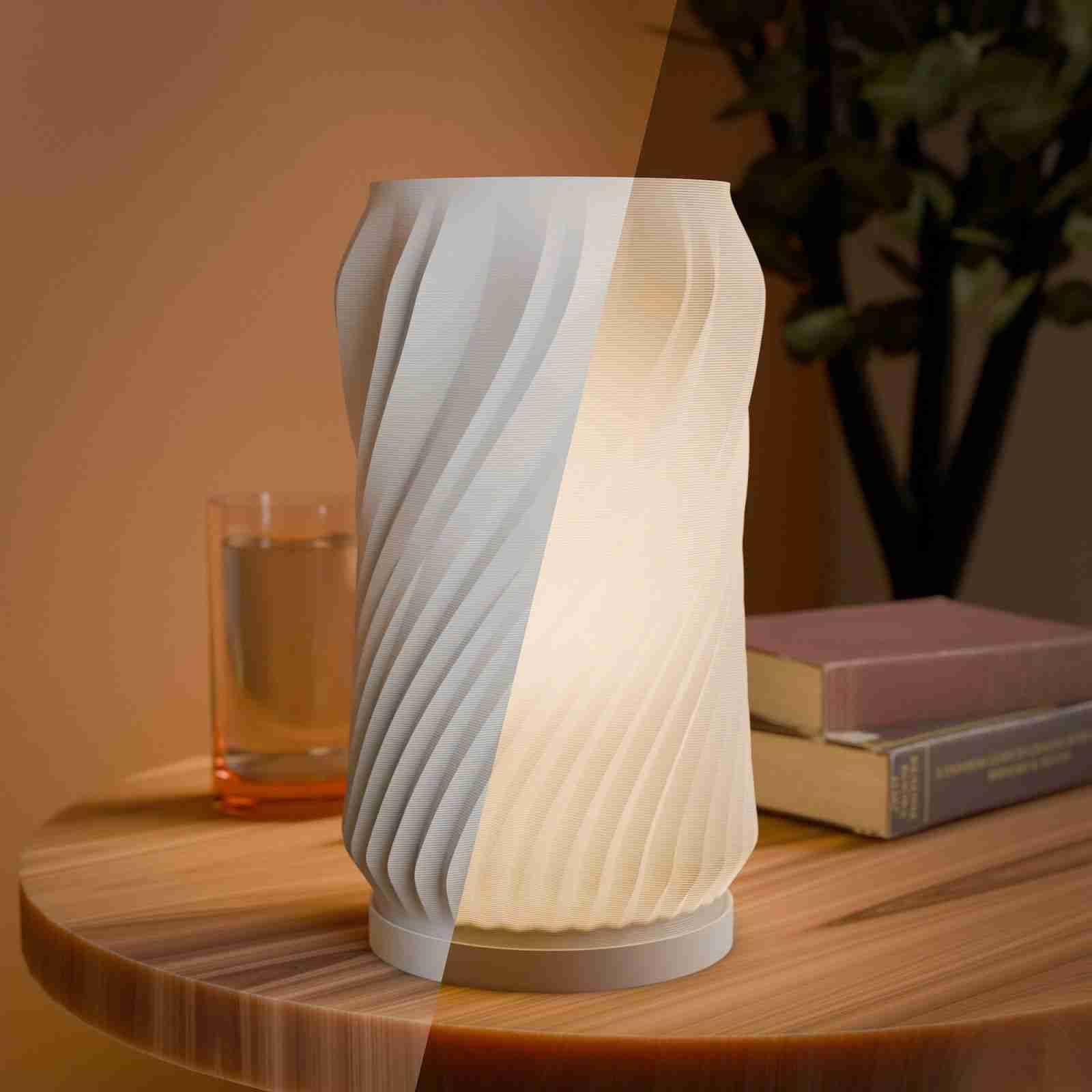 3D Utskrift - 3D Design -3dbutik.se Minimalistisk spirallampa..